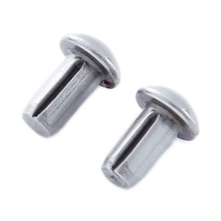 Din1476 apvalios galvutės kaiščiai su grioveliais